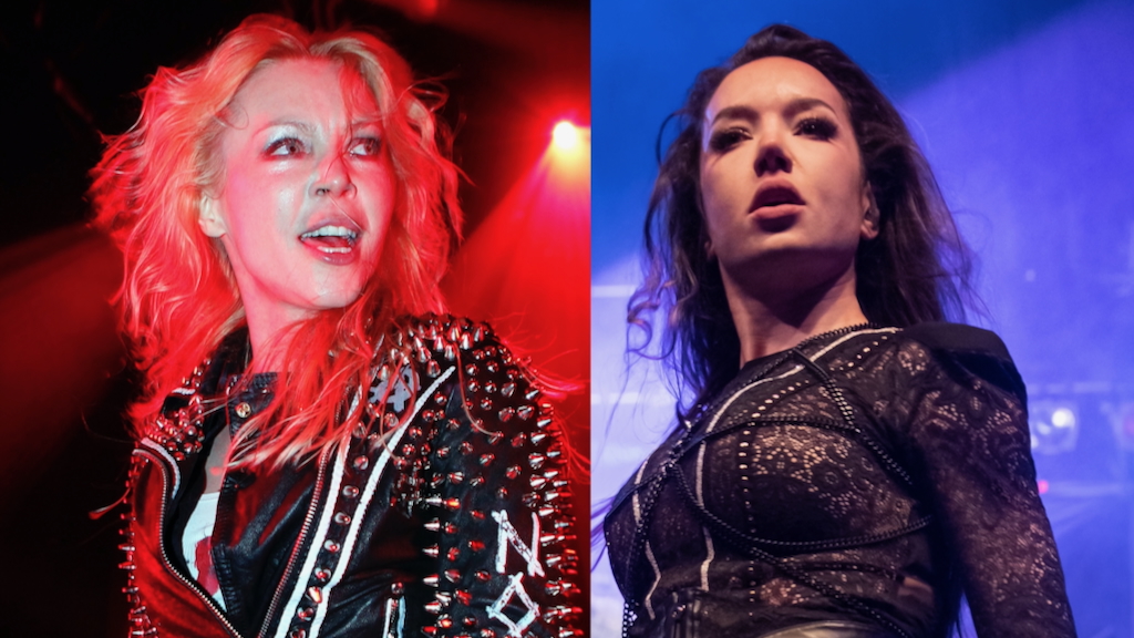 Angela Gossow (l.) findet die neue Arch Enemy-Frontfrau Lauren Hart super